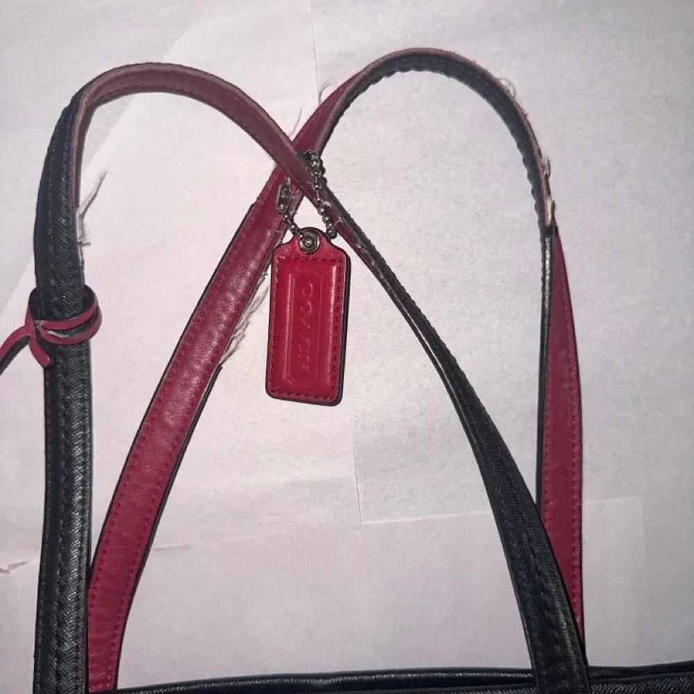 Coach black leather